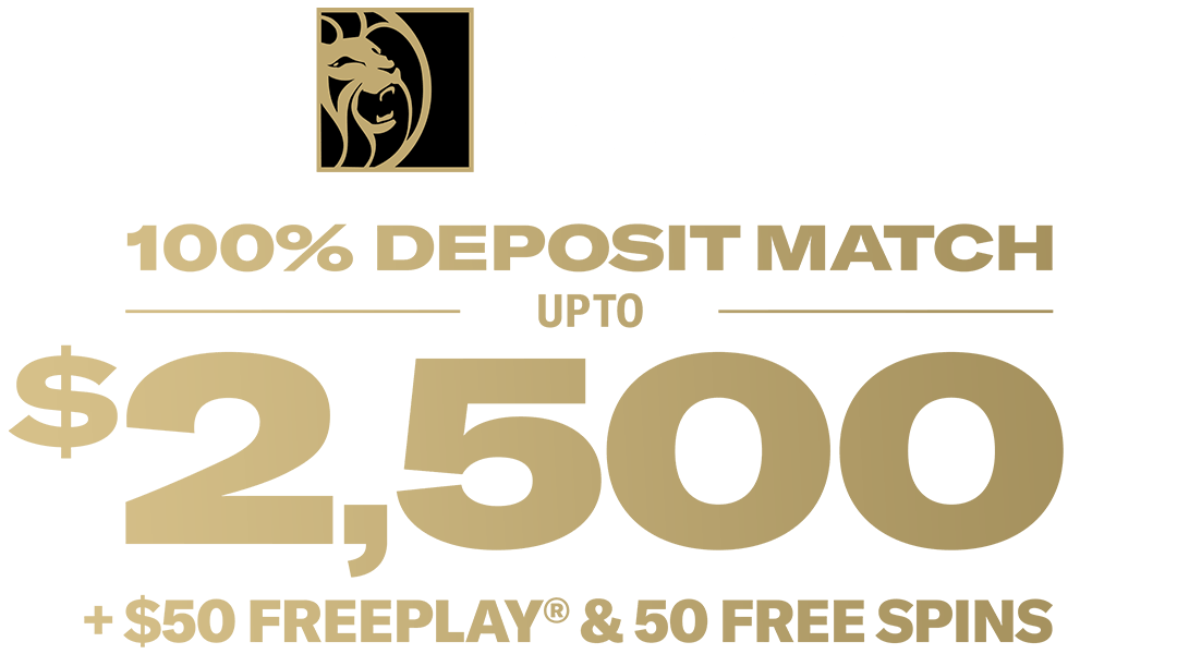 100% deposit match up to $2,500 plus $50 FREEPLAY & 50 Free spins