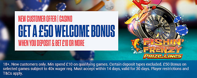 Coral Casino Bet 10 Get 50