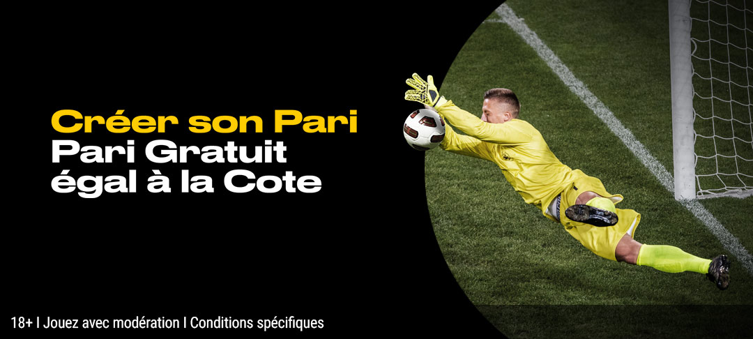 Recevez un Pari Gratuit égal à la cote de votre pari gagnant !