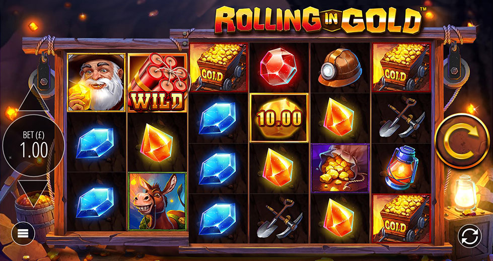 Play Rolling in Gold online slot at Foxy Bingo